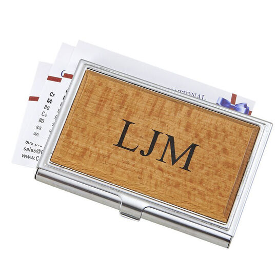 Wood Panel Business Card Case